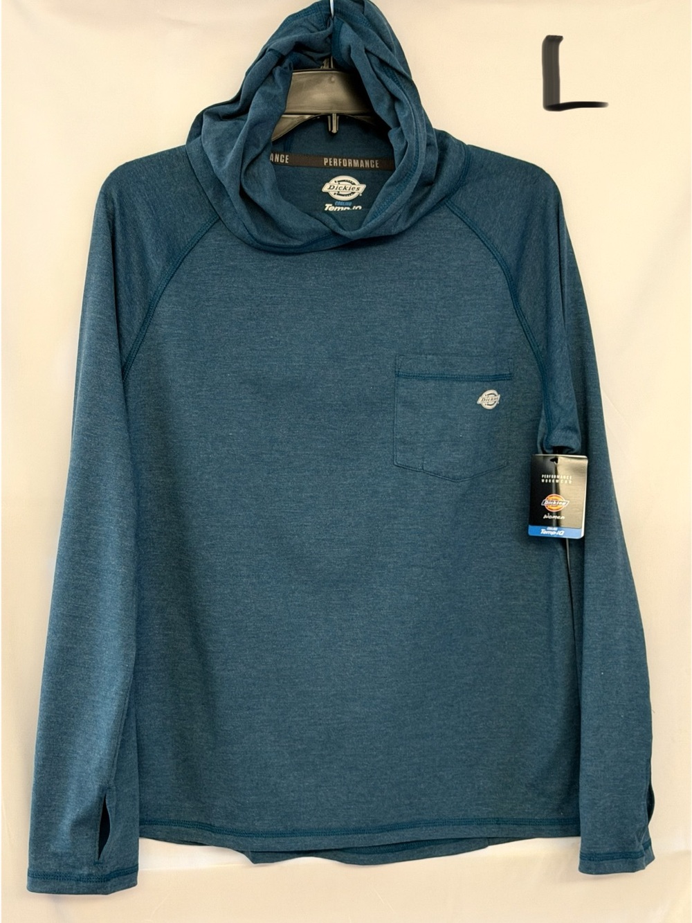 Dickies Teal Hooded Long-Sleeve Pullover